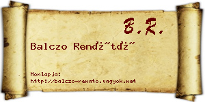 Balczo Renátó névjegykártya
