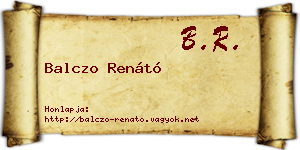 Balczo Renátó névjegykártya
