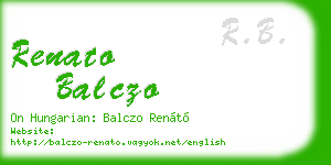 renato balczo business card