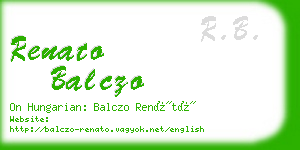 renato balczo business card